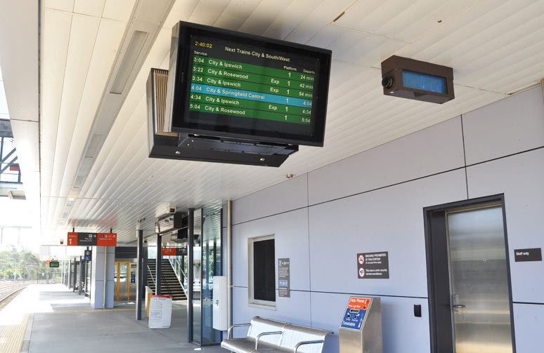 Public transport signage and displays - trains station
