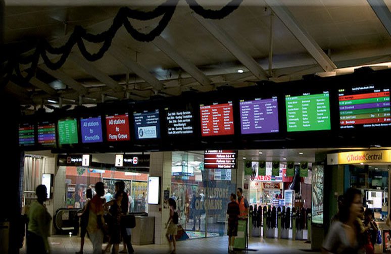 MetroSpec Signage and Displays at Train Station
