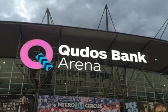 Metrospec display being used at a stadium