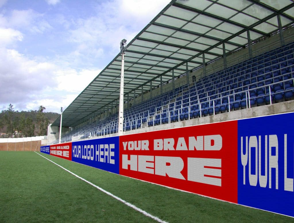 Metrospec Outdoor LED Display advertising at Sporting Ground used as stadium & arena digital signage