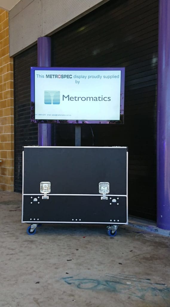 Outdoor Portable Digital Signage With Black Enclosure