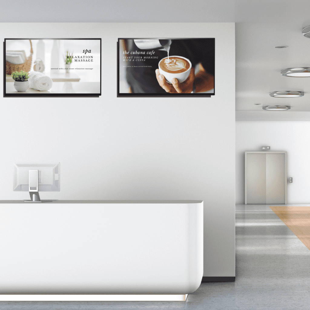 AUO FHD Commercial Display in Hotel Lobby