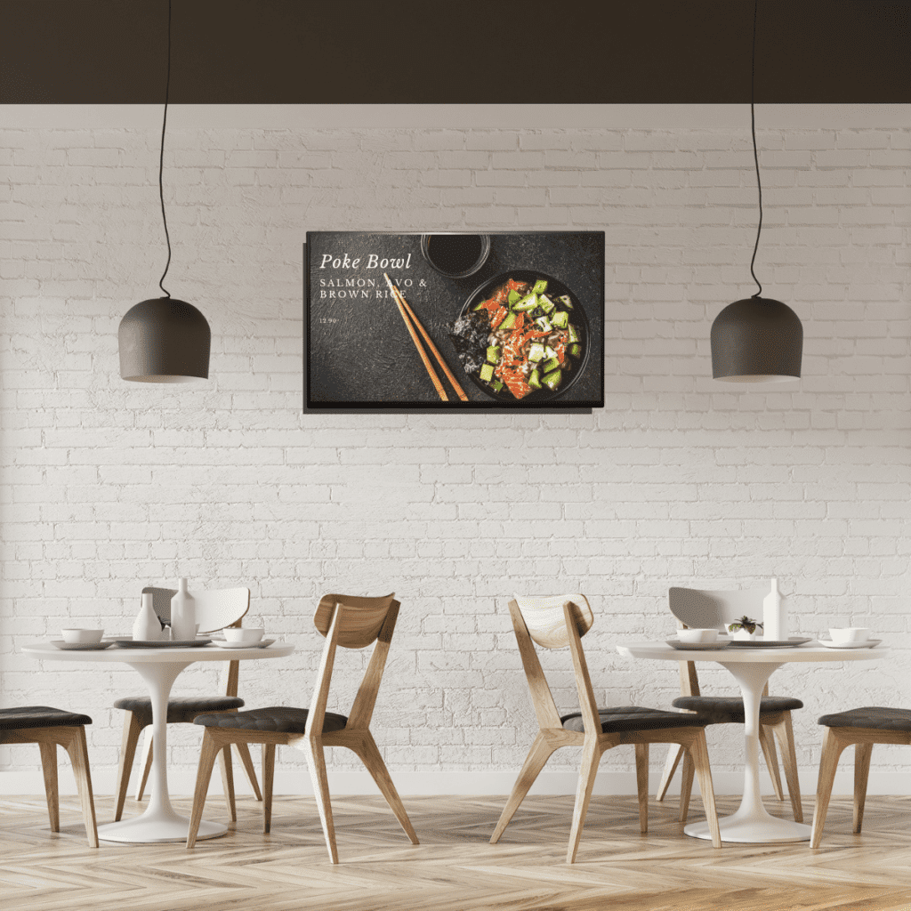 auo FHD Commercial Display in Cafe