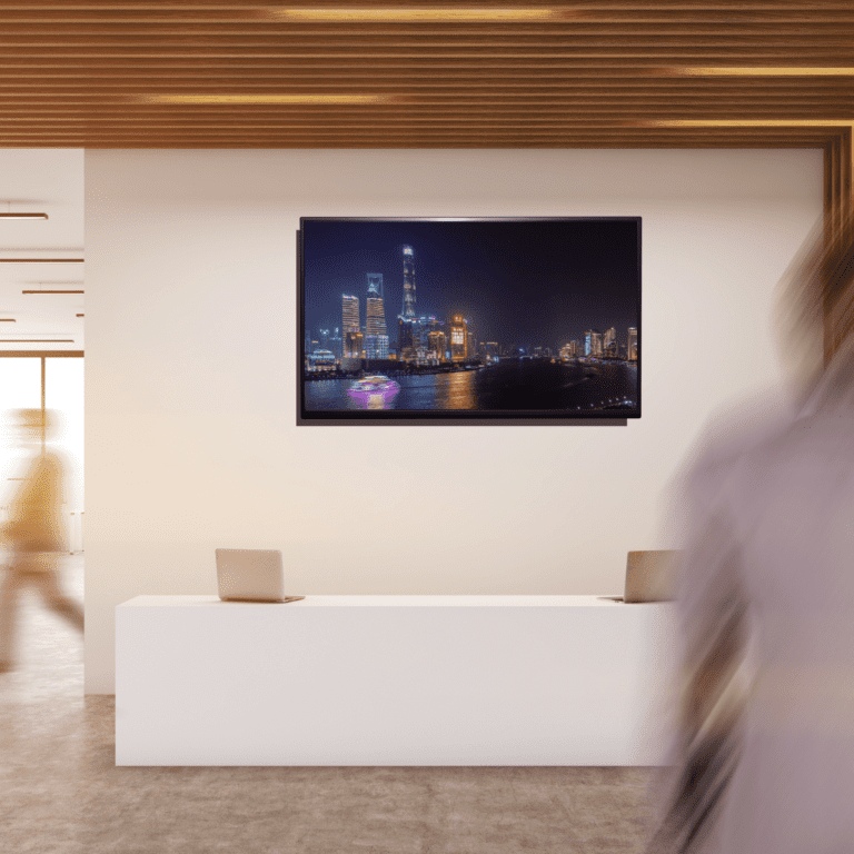 AUO FHD Commercial Display used as corporate digital signage