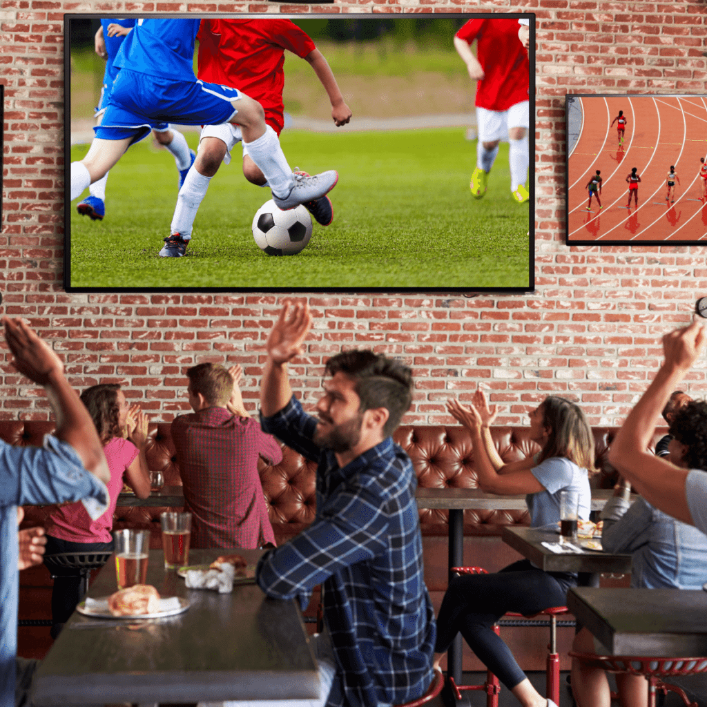 AUO INDOOR UHD 4K DISPLAY SPORTS BAR shown as a Hospitality Digital Display Solutions​