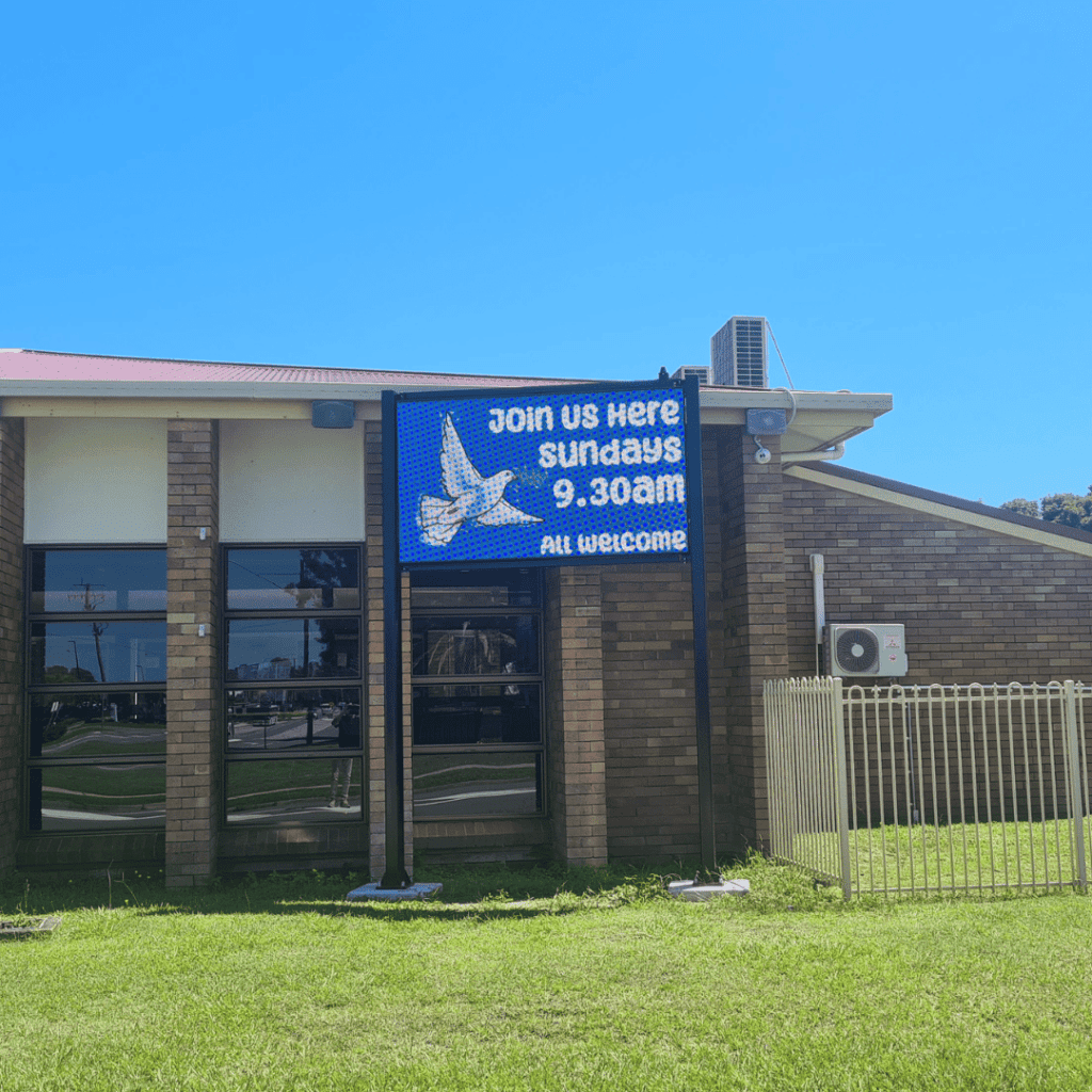 This is an image of an outdoor LCD Display Outside of Deception Bay Church