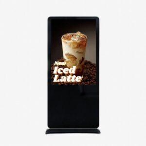 This is an image of an indoor touch screen kiosk sold by Metrospec