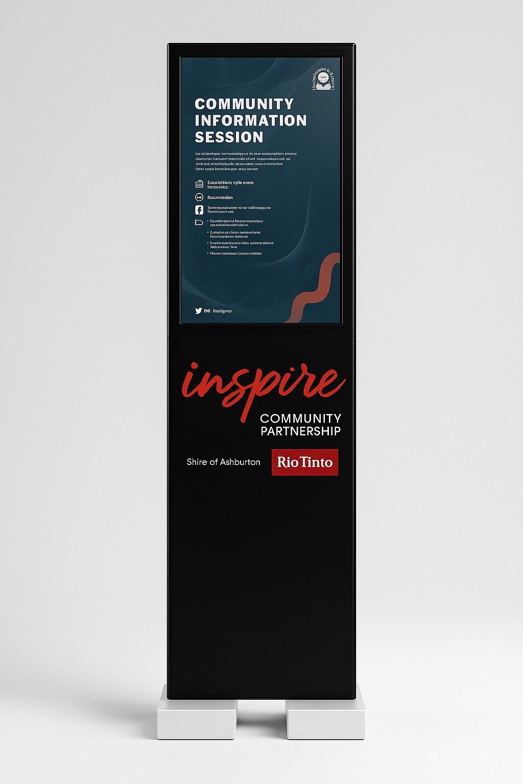 Image of Double-Sided E-Paper Digital Display installed in Tom Price, WA