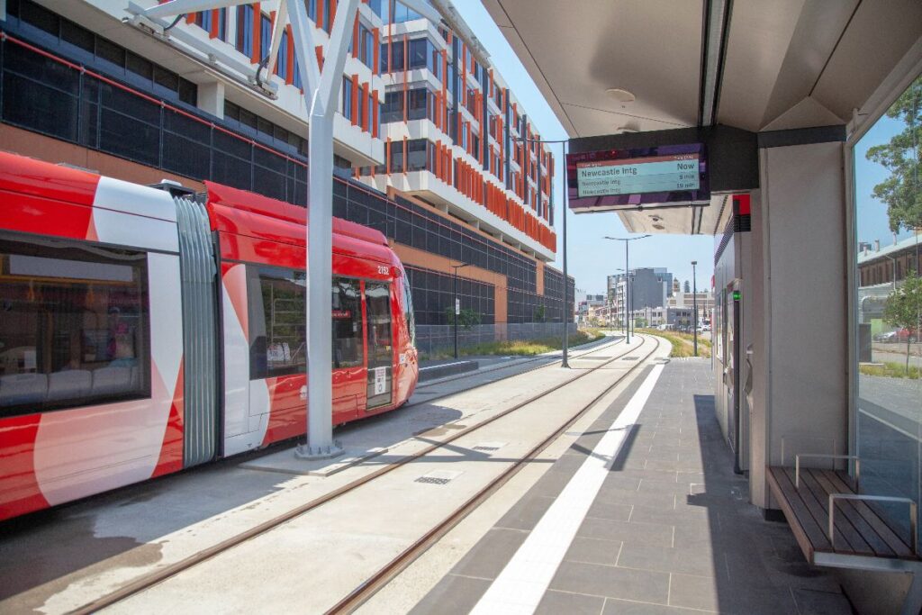 This is an image of a Smart Street LCD Display in Parramatta, NSW Australia for the Light Rail Project